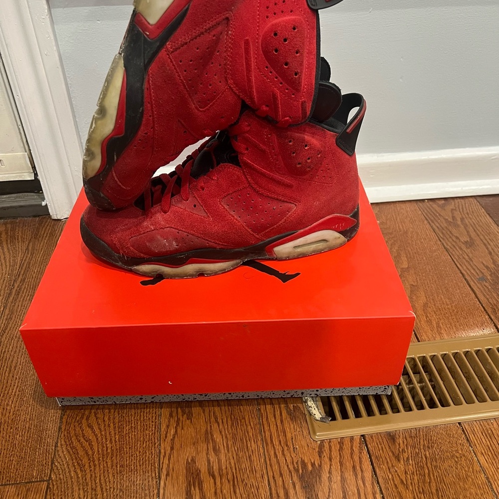 Jordan Red and Black Sneakers